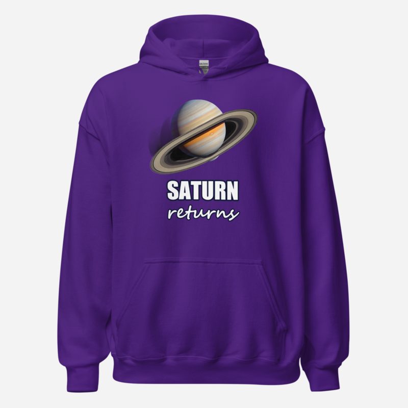 Planetinio Saturn Returns Premium Hoodie Purple