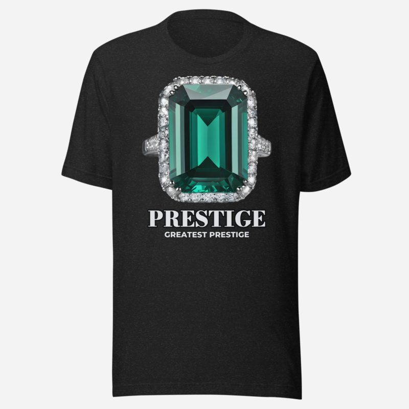 Greatest Prestige Emerald Cut Tee in Black Heather