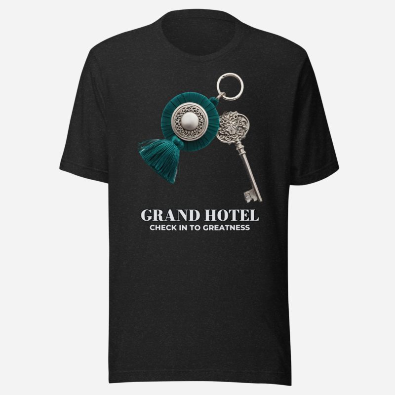Greatest Prestige Grand Hotel Tee in Black Heather