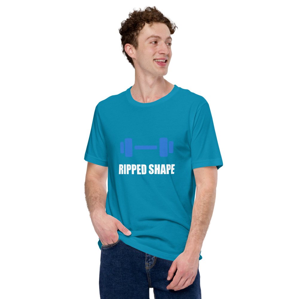 Ripped Shape Dumbbell Tee Front