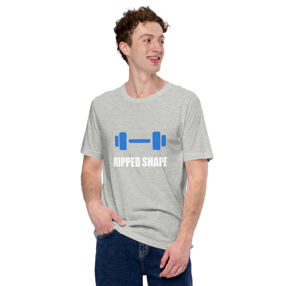Ripped Shape Dumbbell Tee Front