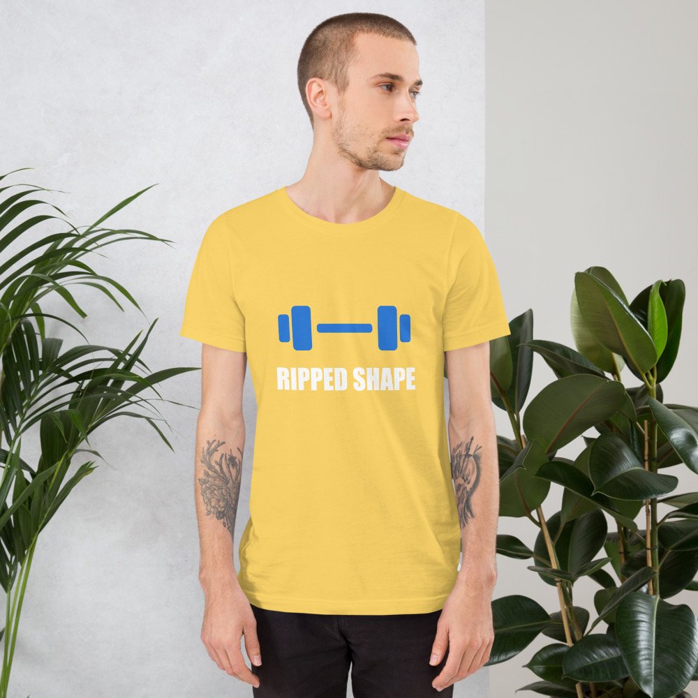 Ripped Shape Dumbbell Tee Front