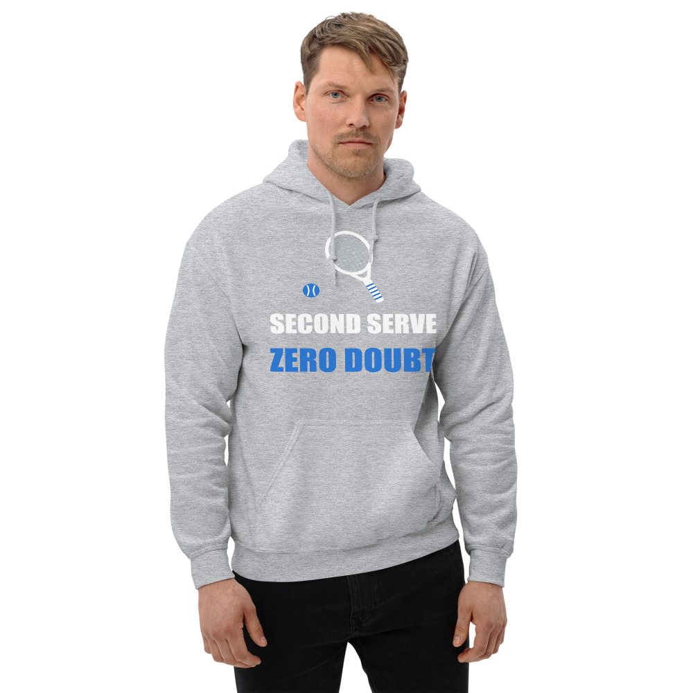 Ripped Shape Second Serve, Zero Doubt Sport Hoodie Front