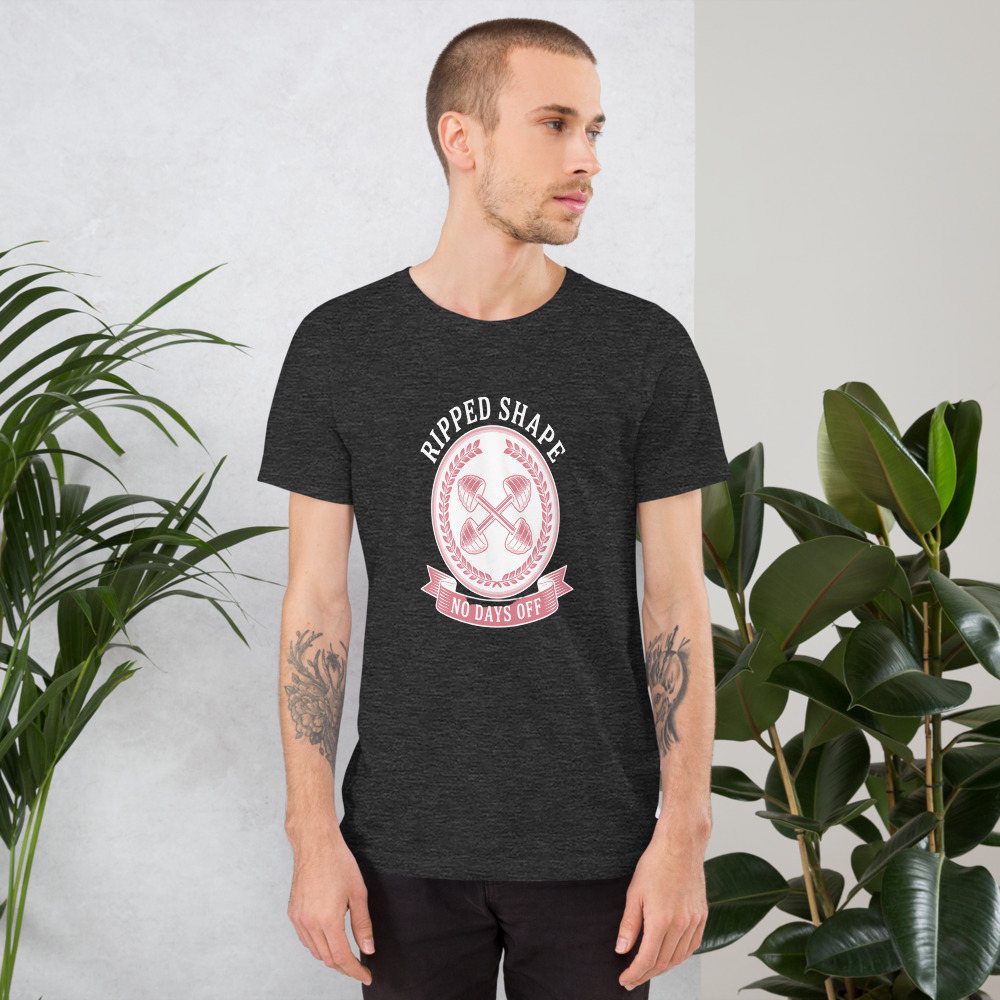 Ripped Shape Barbell Crest Tee