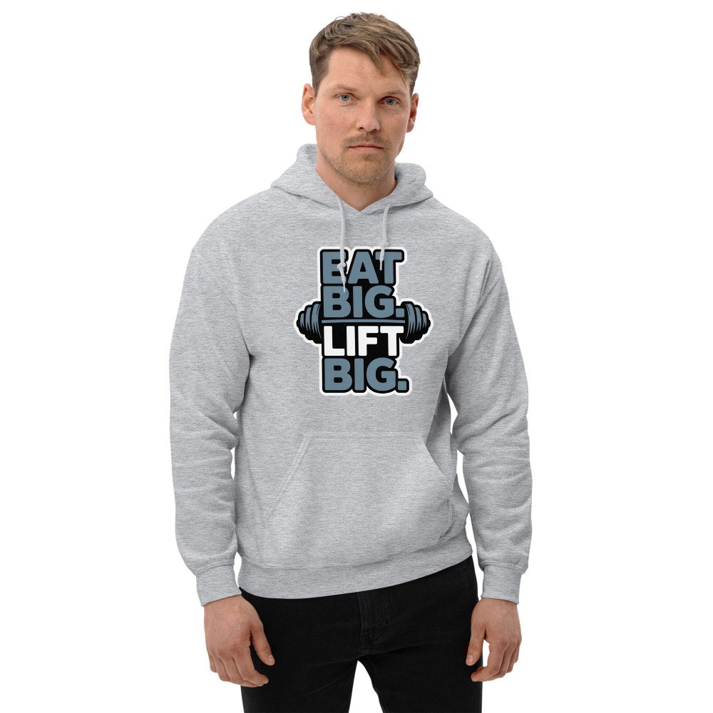 Ripped Shape Eat Big Lift Big Hoodie Front