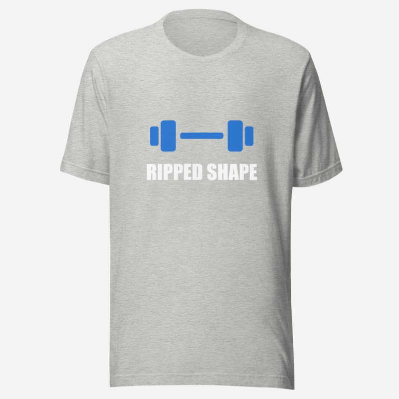 Ripped Shape Dumbbell Tee Athletic Heather