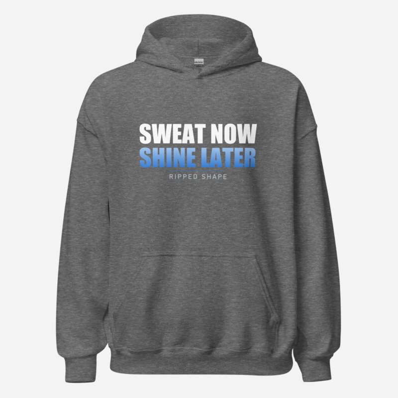 Ripped Shape Sweat Now Shine Later Hoodie Graphite Heather
