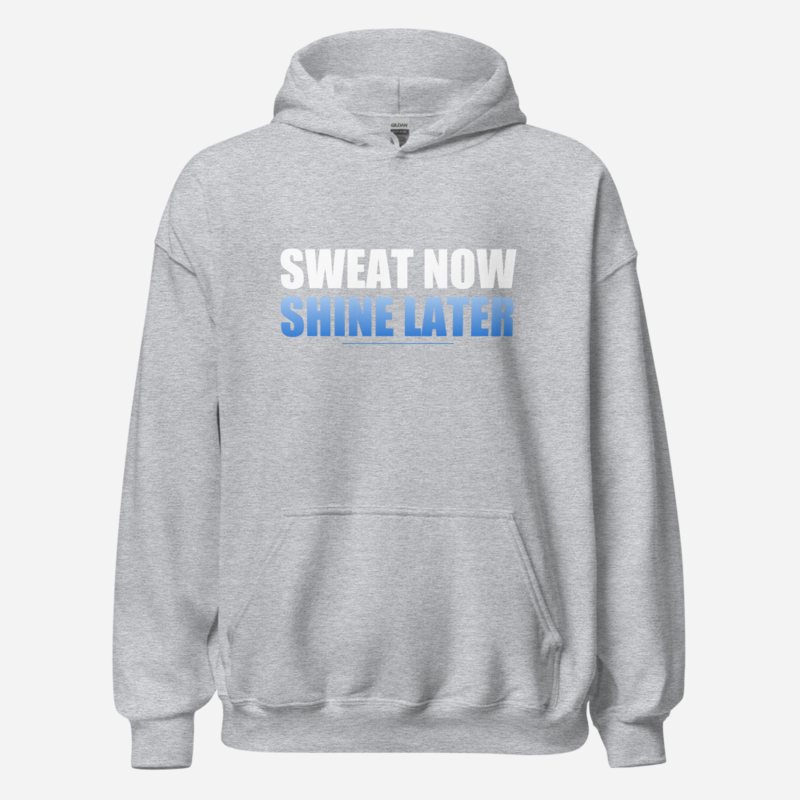 Ripped Shape Sweat Now Shine Later Hoodie Sport Grey
