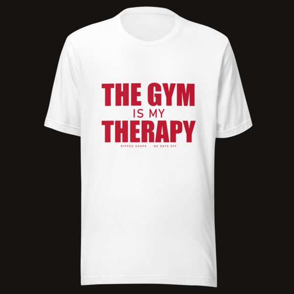 Ripped Shape Gym Therapy Tee in White