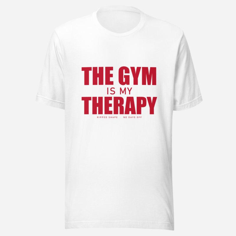 Ripped Shape Gym Therapy Tee White