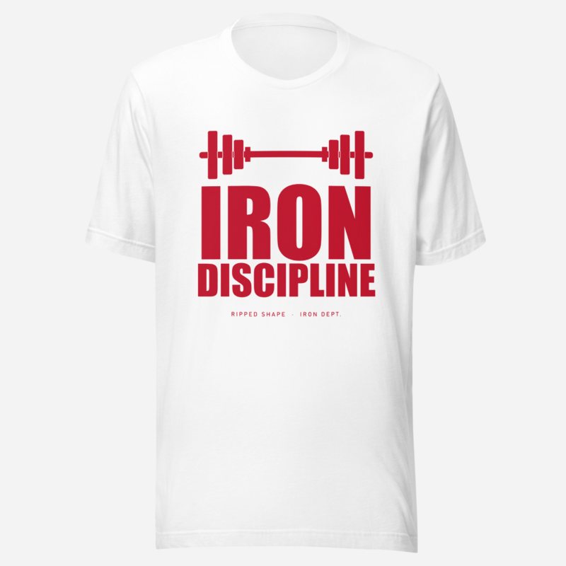 Ripped Shape Iron Discipline Iron Dept. Tee in White