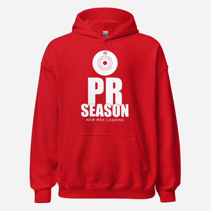 Ripped Shape PR Season Iron Dept. Hoodie in Red