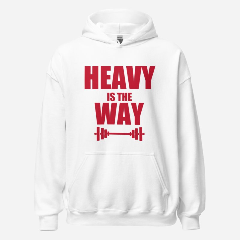 Ripped Shape Heavy Is The Way Iron Dept. Hoodie White