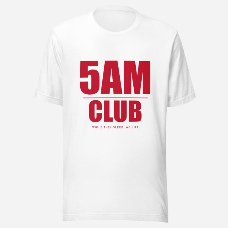 Ripped Shape 5AM Club Iron Dept. Tee White