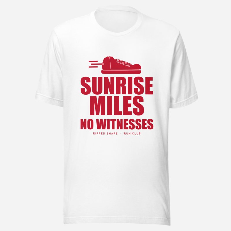 Ripped Shape Sunrise Miles, No Witnesses Sport Tee White