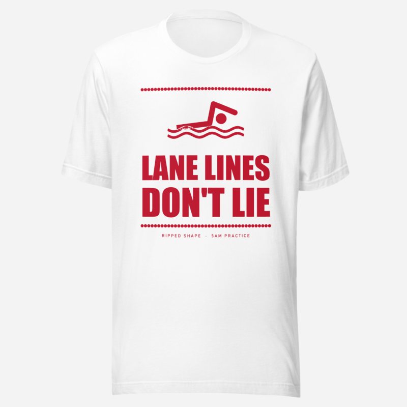 Ripped Shape Lane Lines Don't Lie Sport Tee White