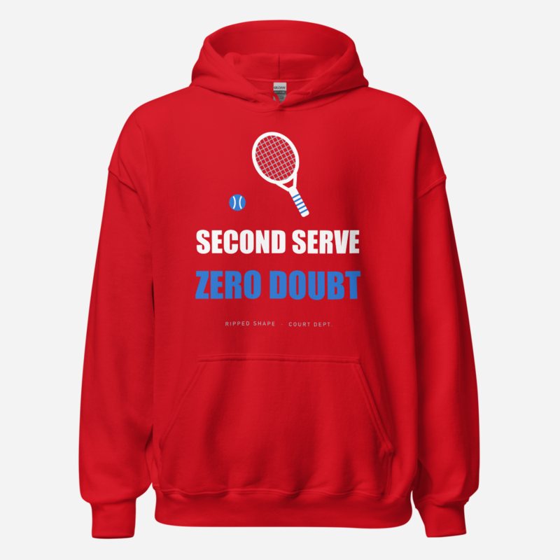 Ripped Shape Second Serve, Zero Doubt Sport Hoodie Red