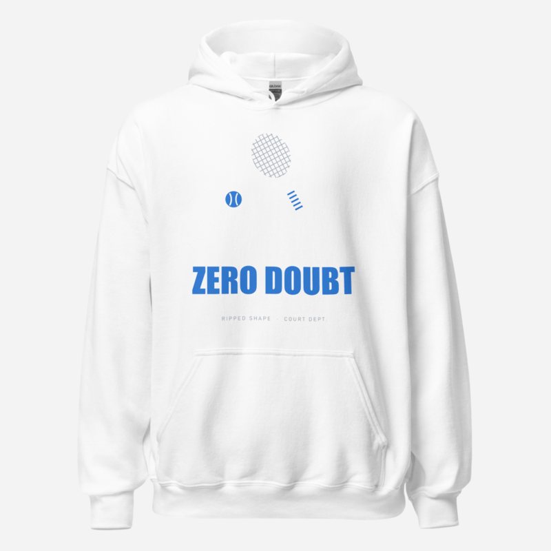 Ripped Shape Second Serve, Zero Doubt Sport Hoodie White