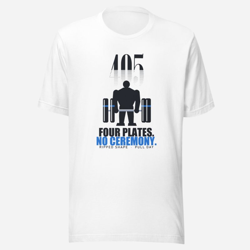 Ripped Shape 405 No Ceremony Strength Division Tee White