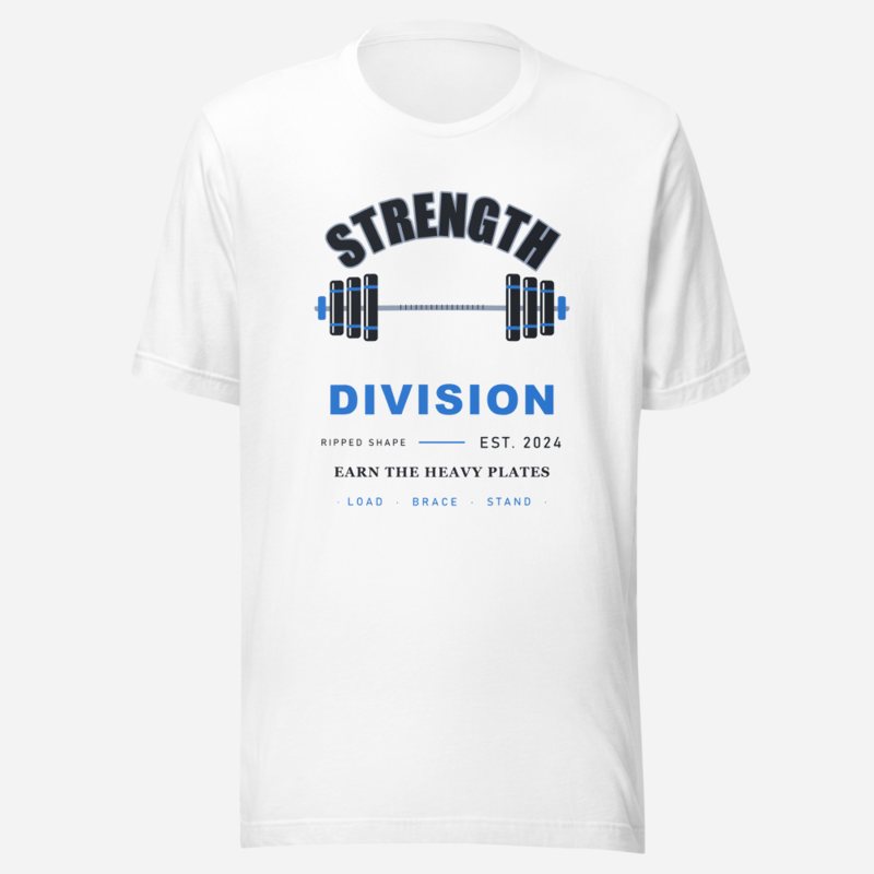 Ripped Shape Strength Division Varsity Strength Division Tee