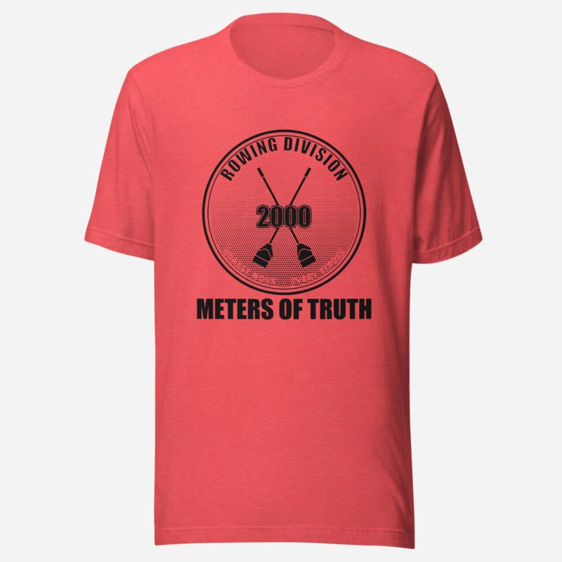 Ripped Shape 2000 Meters Of Truth Strength Division Tee in Heather Red