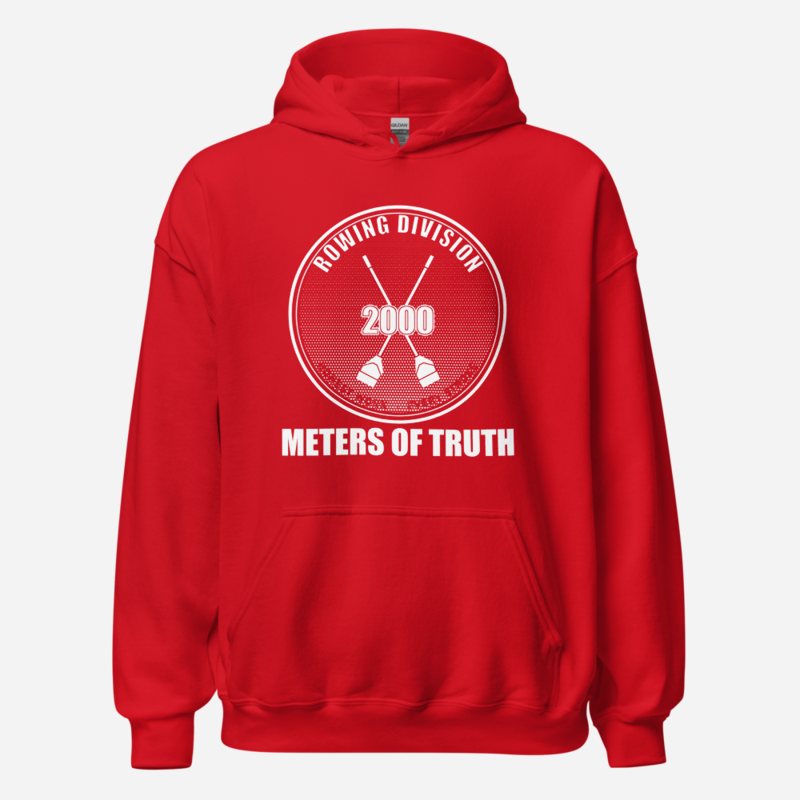 Ripped Shape 2000 Meters Of Truth Strength Division Hoodie in Red