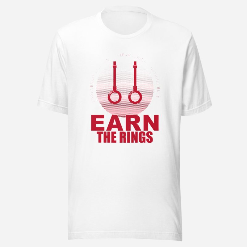 Ripped Shape Earn The Rings Strength Division Tee White