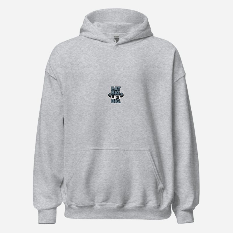 Ripped Shape Eat Big Lift Big Hoodie Sport Grey