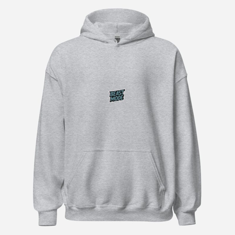 Ripped Shape Beast Mode Hoodie Sport Grey