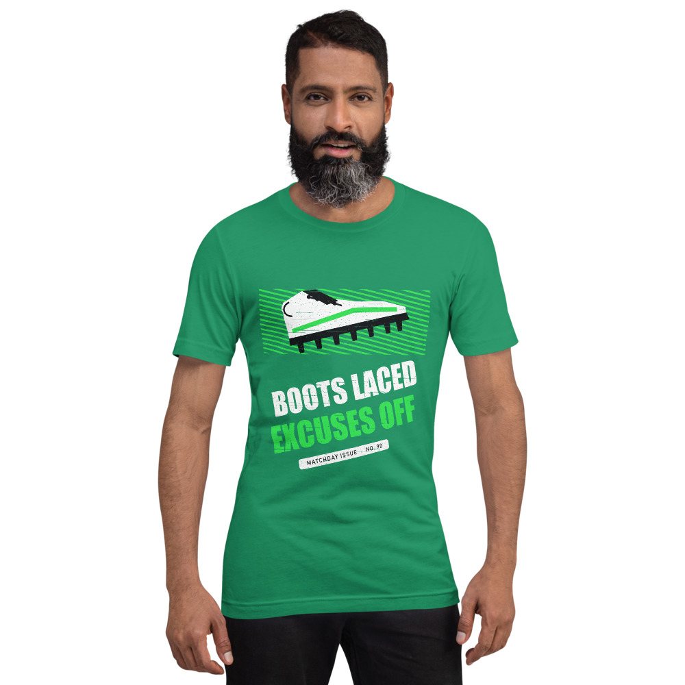 RealTimeFam Boots Laced Excuses Off Fan Zone Tee Front