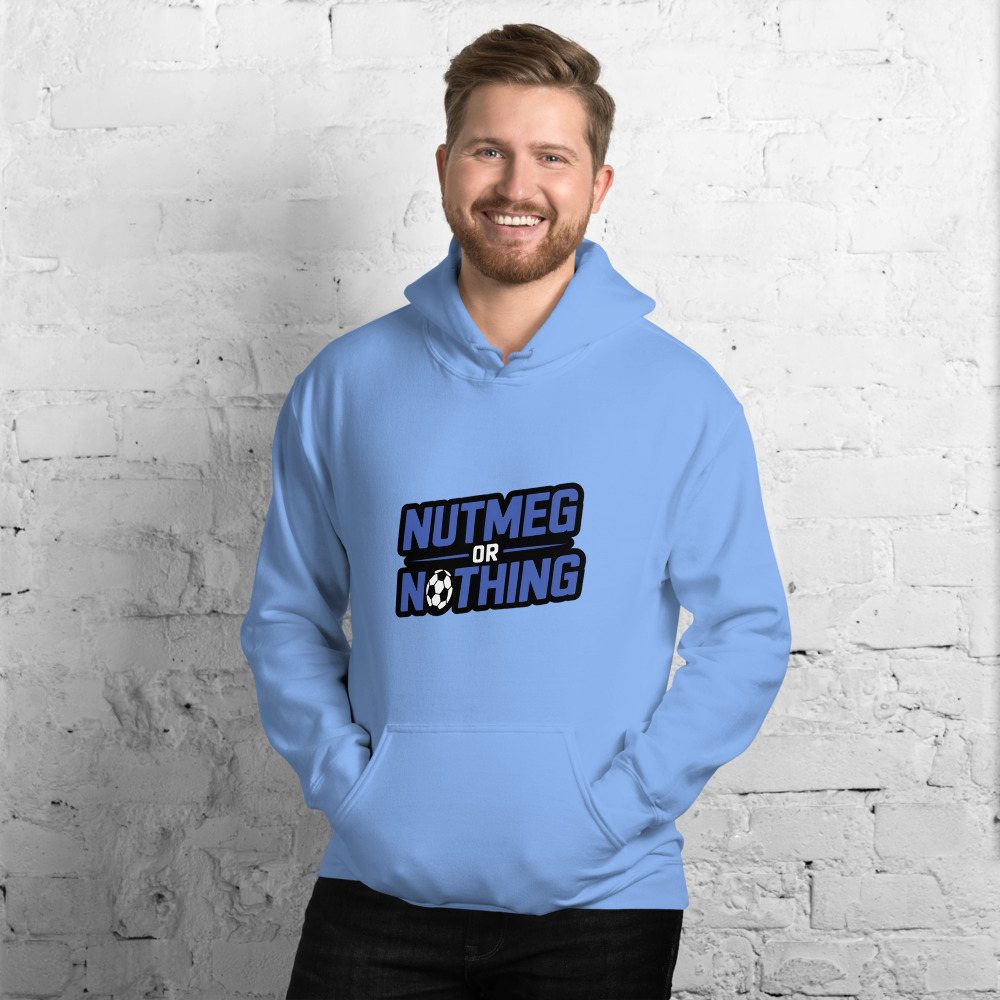 RealTimeFam Nutmeg Or Nothing Hoodie in Carolina Blue