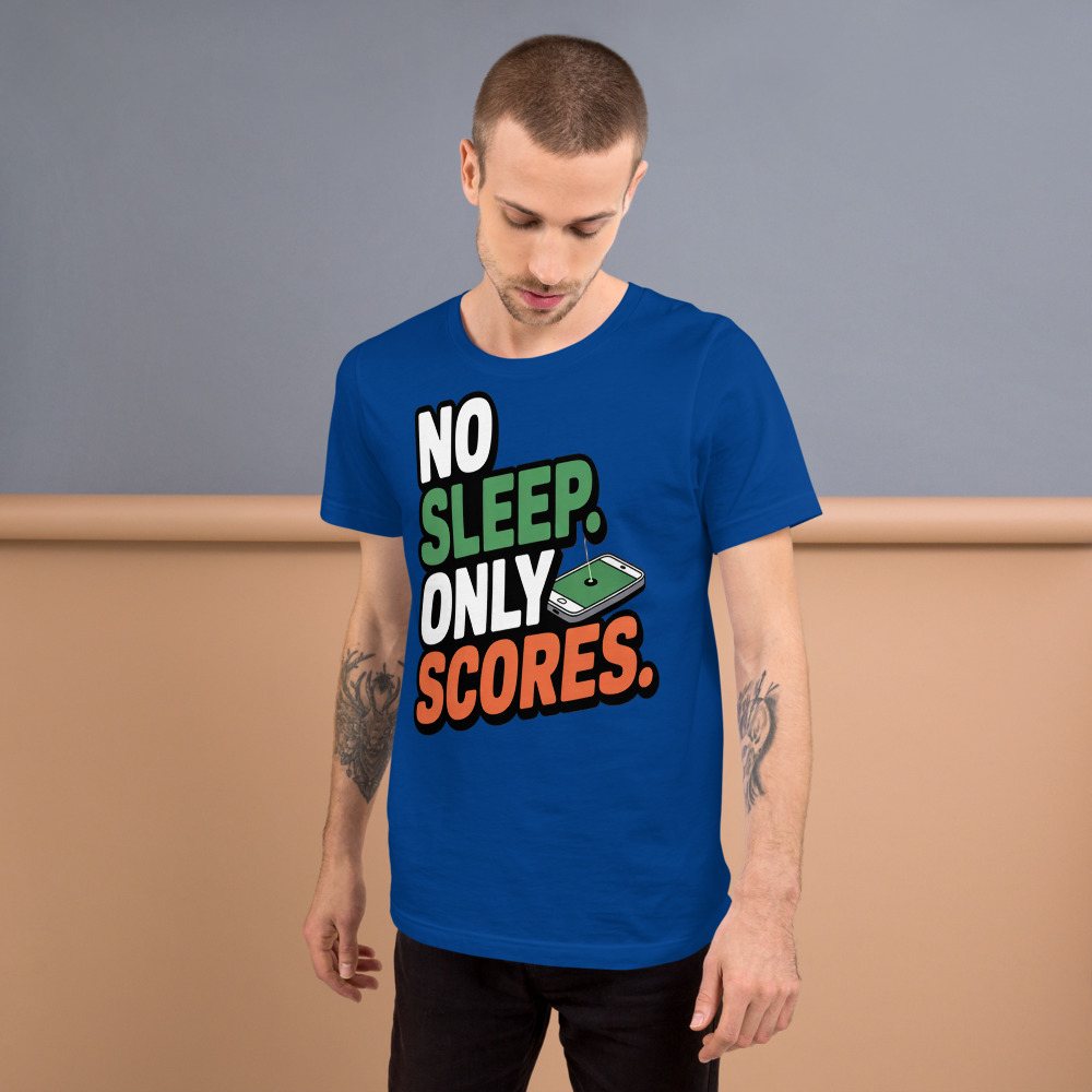 RealTimeFam No Sleep Only Scores Tee Front