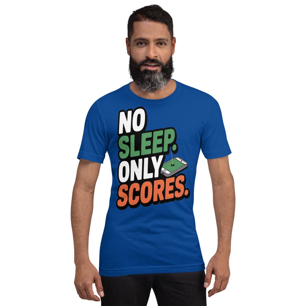 RealTimeFam No Sleep Only Scores Tee Front