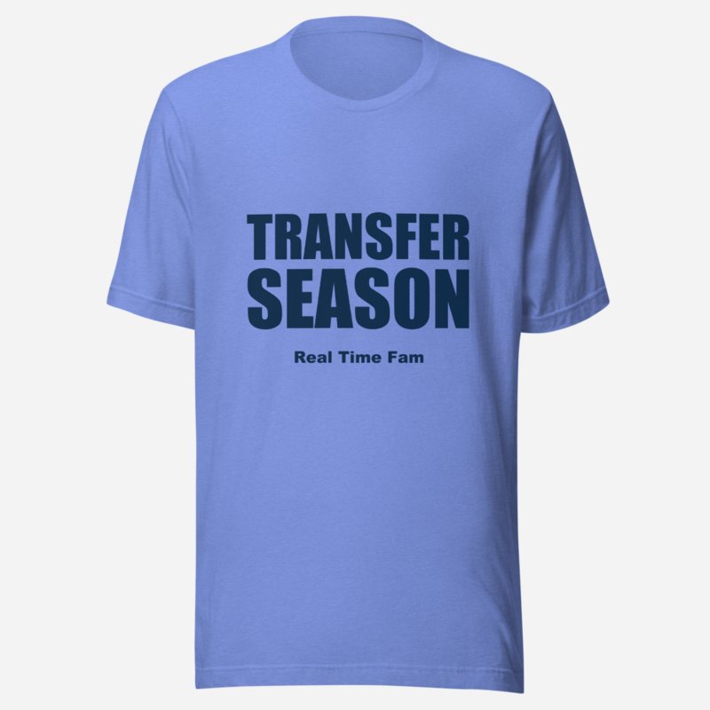 RealTimeFam Transfer Season Tee Heather Columbia Blue