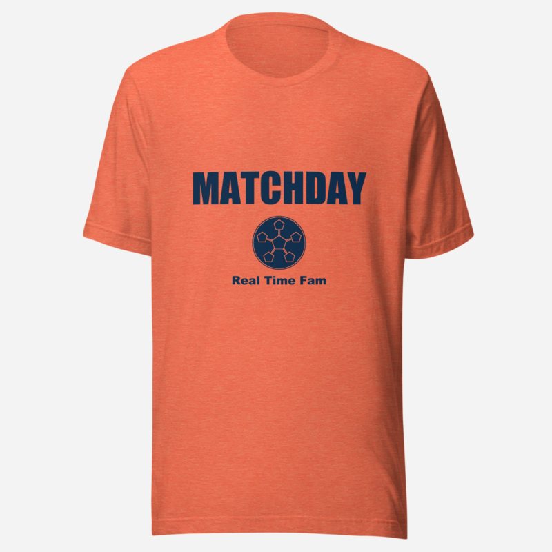RealTimeFam Matchday Tee in Heather Orange