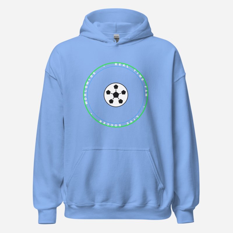RealTimeFam Badge Hoodie Carolina Blue