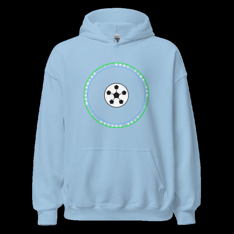 RealTimeFam Badge Hoodie Light Blue