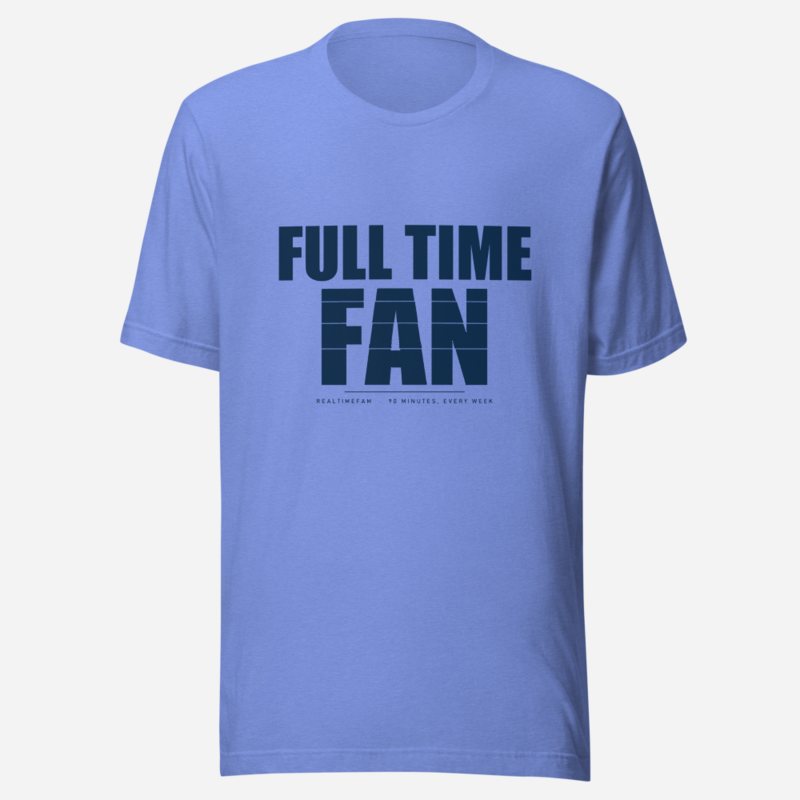 RealTimeFam Full Time Fan Tee Heather Columbia Blue