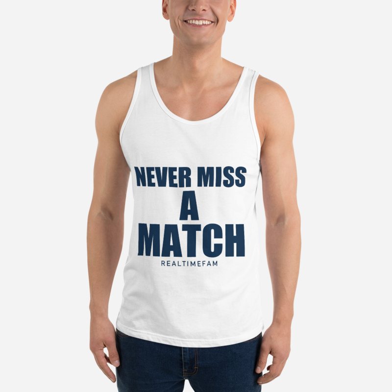 RealTimeFam Never Miss A Match Tank in White