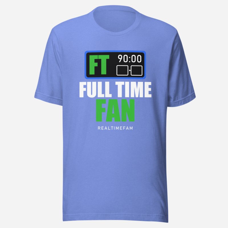 RealTimeFam Full Time Fan Matchday Tee Heather Columbia Blue