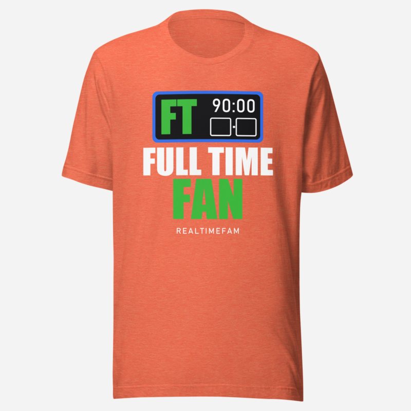 RealTimeFam Full Time Fan Matchday Tee Heather Orange