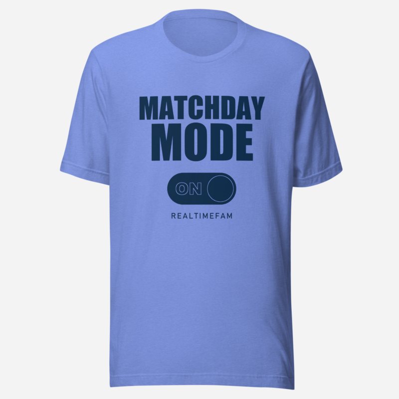 RealTimeFam Matchday Mode Matchday Tee Heather Columbia Blue