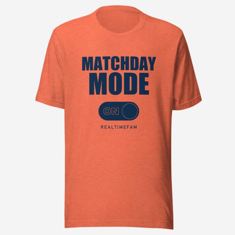 RealTimeFam Matchday Mode Matchday Tee Heather Orange