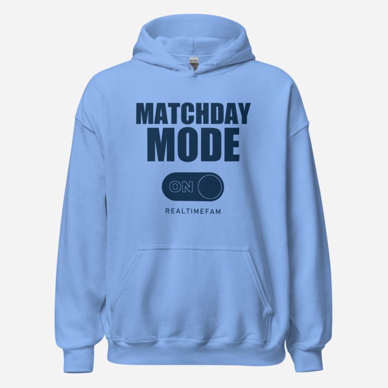RealTimeFam Matchday Mode Matchday Hoodie in Carolina Blue
