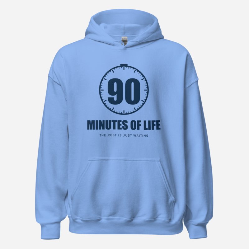RealTimeFam 90 Minutes Of Life Matchday Hoodie in Carolina Blue