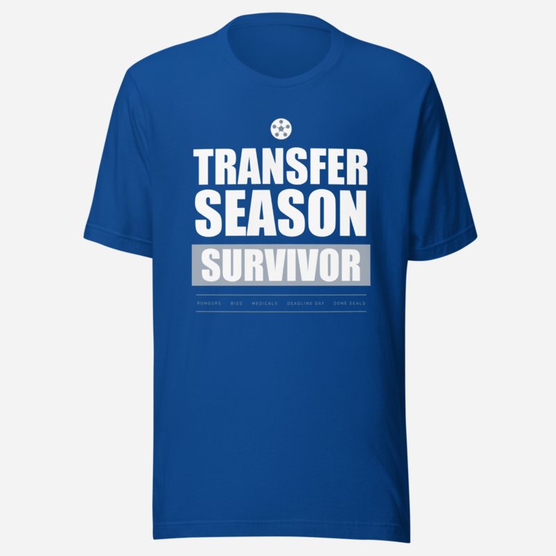 RealTimeFam Transfer Season Survivor Matchday Tee in True Royal