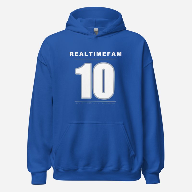 RealTimeFam Jersey Back 10 Matchday Hoodie in Royal