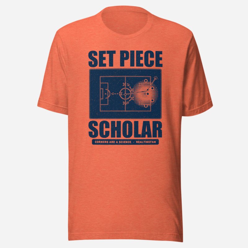 RealTimeFam Set Piece Scholar Fan Zone Tee in Heather Orange