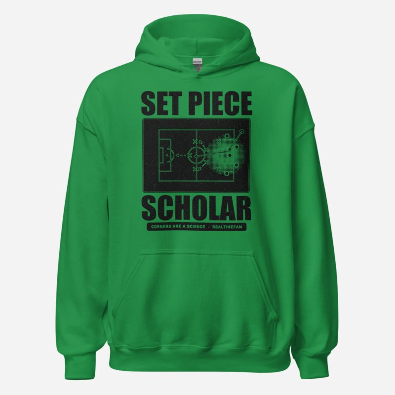 RealTimeFam Set Piece Scholar Fan Zone Hoodie in Irish Green
