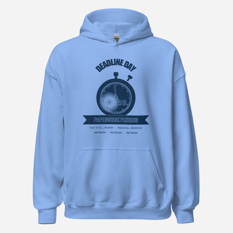 RealTimeFam Deadline Day Fan Zone Hoodie in Carolina Blue
